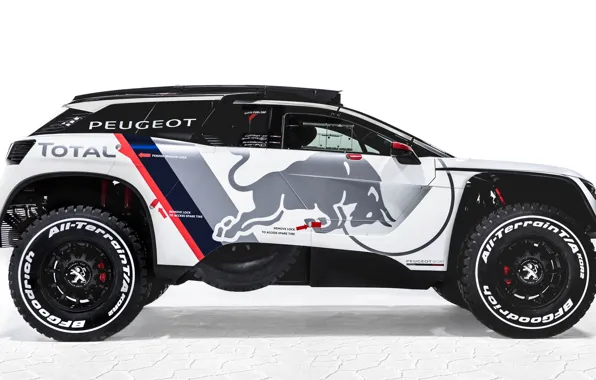 Авто, Белый, Машина, Скорость, Фон, Peugeot, Red Bull, Rally