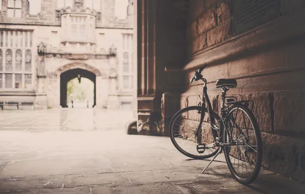 Картинка велосипед, город, фото, сепия, Европа