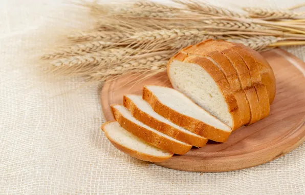 Картинка хлеб, колосья, вафельное полотенце
