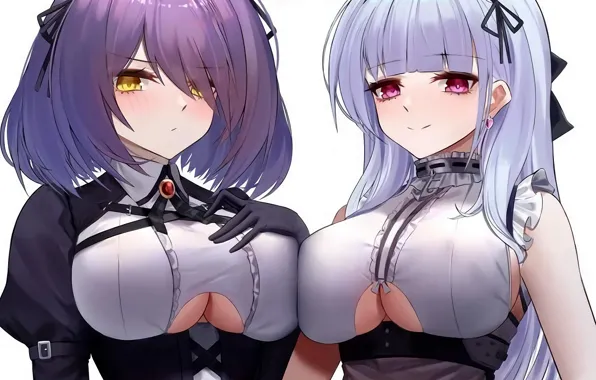 Girl, sexy, cleavage, boobs, anime, beautiful, short hair, pretty