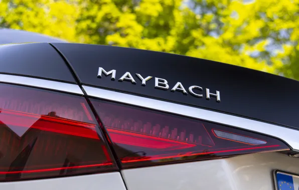 Картинка Mercedes-Benz, Mercedes, Maybach, S-Class, rear badge, Mercedes-Maybach S 680