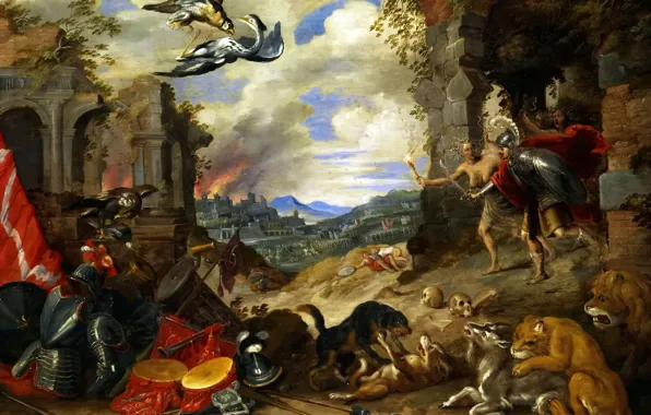 Картинка картина, Ян Брейгель младший, Аллегория Войны