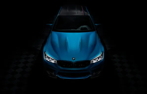 Картинка BMW, Light, Blue, Front, Face, F90