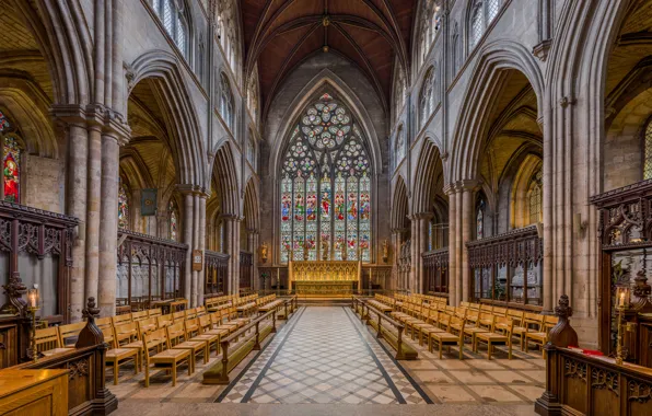 Картинка interior, North Yorkshire, UK, Diliff, Choir, Ripon Cathedral