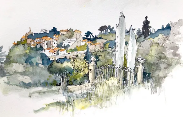 Рисунок, France, Bonnieux, Provence-Alpes-Cote d'Azur