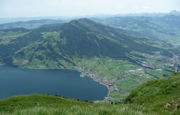 Switzerland, mount Rigi, lake Zug