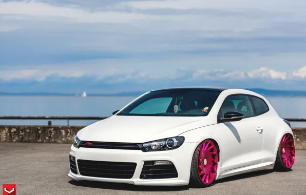 Картинка Pink, Volkswagen, Custom, Scirocco, Vossen, VLE1