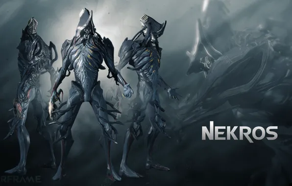 Серый, существо, солдат, киборг, персонаж, Warframe