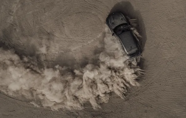 Картинка car, Maserati, dust, Levante, top view, Maserati Levante Trofeo