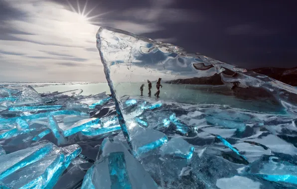 Картинка лед, море, берег