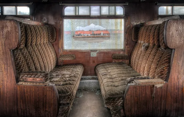 Картинка поезд, вагон, кресла