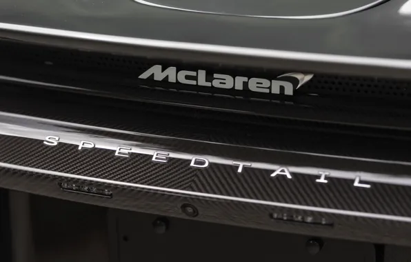Крупный план, McLaren, логотип, макларен, шильдик, Speedtail, McLaren Speedtail