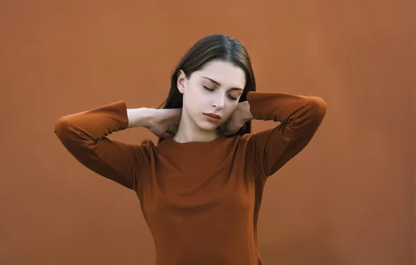 Картинка девушка, фон, Nina