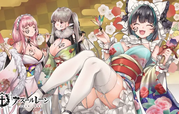 Girl, sexy, cleavage, long hair, boobs, anime, beautiful, pretty