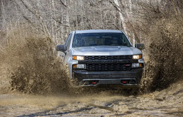 Брызги, Chevrolet, грязь, пикап, Custom, Silverado, 2020