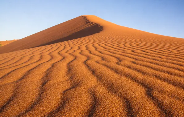 Песок, небо, линии, природа, абстракции, узор, пустыня, текстура