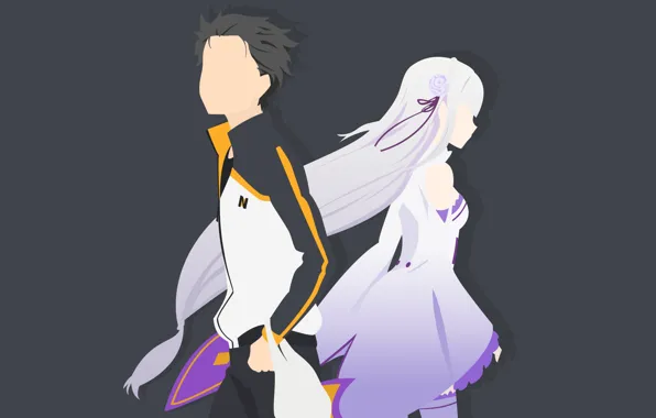 Девушка, минимализм, парень, Re: Zero kara Hajimeru Isekai Seikatsu, С нуля