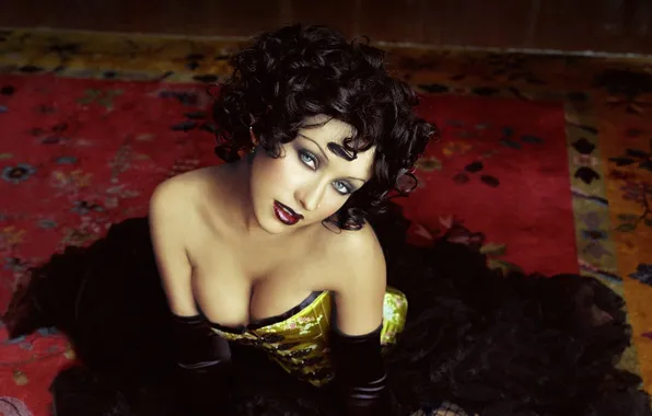 Брюнетка, певица, Christina Aguilera, знаменитость, Кристина Агилера
