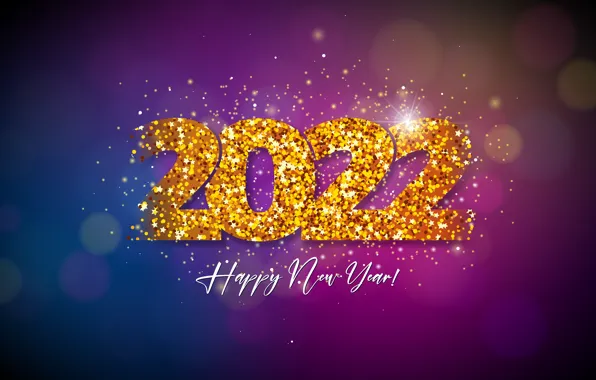 Картинка фон, золото, цифры, Новый год, golden, new year, happy, purple