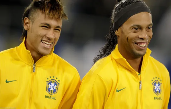 Картинка wallpaper, Бразилия, Neymar, Ronaldinho, Неймар, Роналдиньо