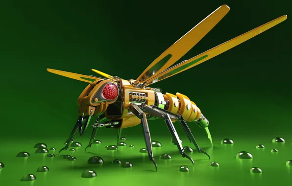 Оса, робот, насекомое