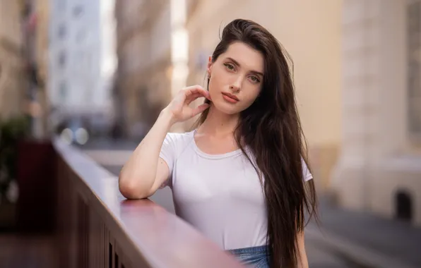Картинка взгляд, девушка, лицо, милая