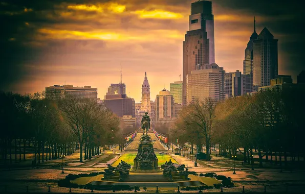 Картинка вид, утро, Philadelphia