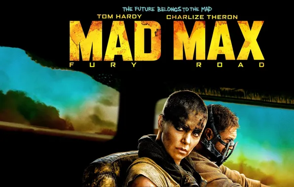 Картинка Charlize Theron, Шарлиз Терон, Том Харди, Tom Hardy, Mad Max: Fury Road, Безумный Макс: Дорога …