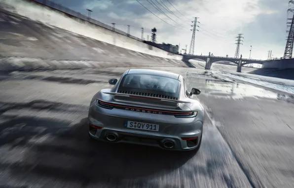 Водосток, Вид сзади, Porsche-911-Turbo-S-2020