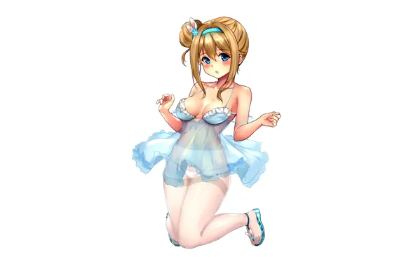 Girl, sexy, lingerie, pantsu, cleavage, babydoll, blouse, panties