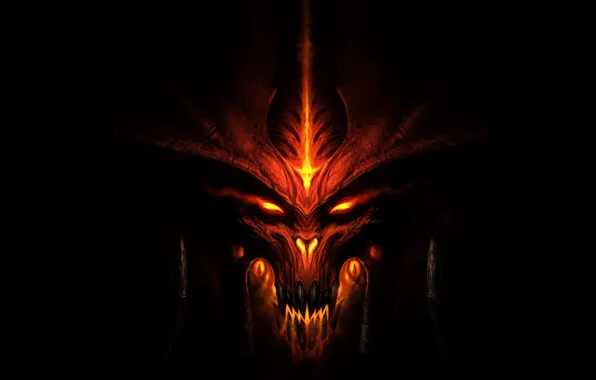 Картинка темнота, игра, монстр, рожа, Diablo 3