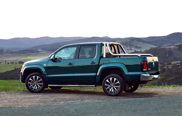 Картинка холмы, Volkswagen, пикап, Ultimate, Amarok, Double Cab, 2016