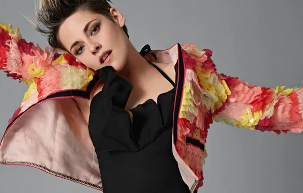 Взгляд, поза, макияж, актриса, Kristen Stewart, Кристен Стюарт, hair