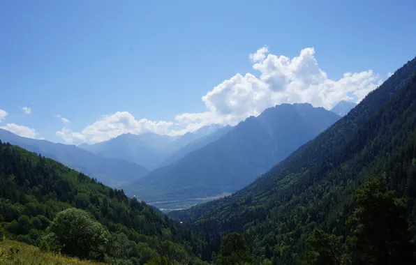 Пейзаж, горы, природа, landscape, nature, mountains, кавказ, домбай