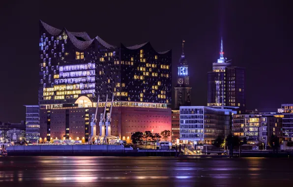 Ночь, Hamburg, Elbphilharmonie