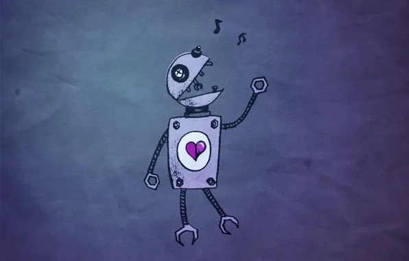 Картинка сердце, робот, Любовь