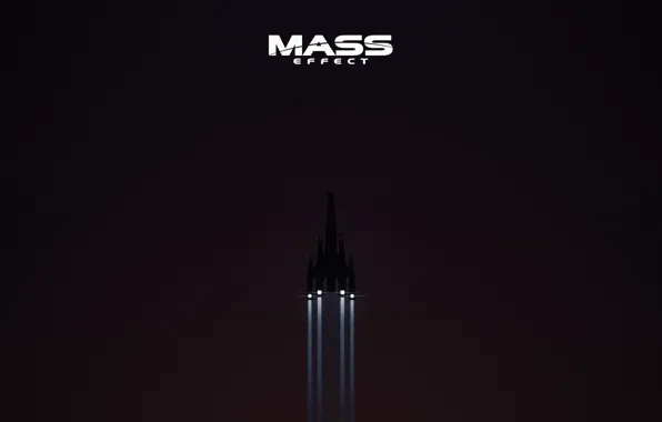 Картинка space, Mass Effect, stars, Normandy