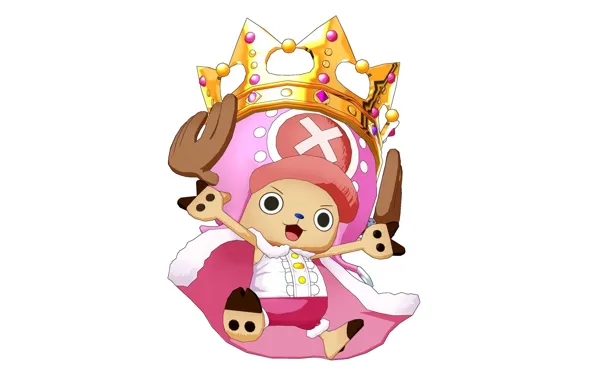 Game, Chopper, One Piece, pirate, hat, anime, crown, pretty