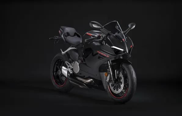 Bikes, 2024, Dark background, Superbikes, Ducati Panigale V2, Black bikes