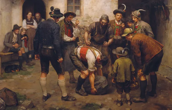 1898, Austrian painter, австрийский живописец, oil on canvas, Franz von Defregger, Franz Defregger, Франц фон …