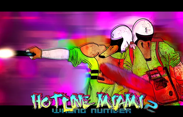 Маска, бензопила, питолет, Hotline Miami 2: Wrong Number, Alex &amp; Ash, Alex &amp; Ash Davis