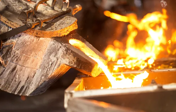 Heat, molten metal, mold