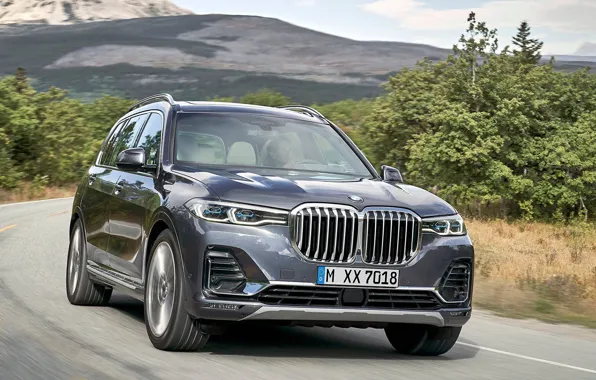 Картинка дорога, горы, BMW X7