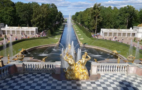 Пейзажи, фонтаны, Петергоф