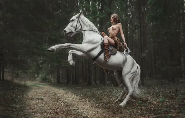 Pretty, horse, blonde, Вилькевич Сергей