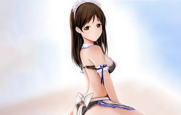 Girl, sexy, lingerie, pantsu, bra, cleavage, panties, long hair