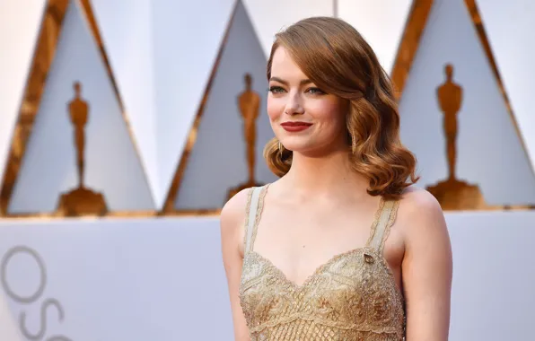 Взгляд, макияж, актриса, hair, Emma Stone, Эмма Стоун