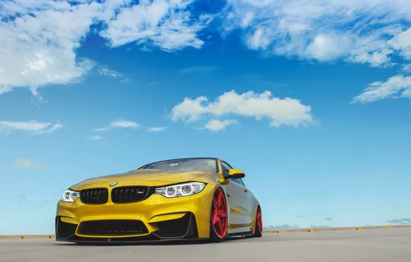 Картинка BMW, Red, Sky, Wheels, Incurve, LP-5