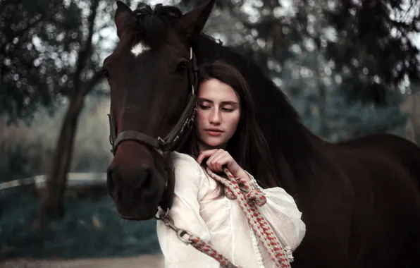 Девушка, настроение, конь