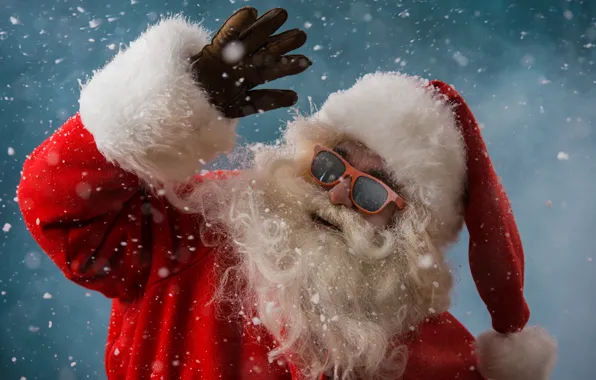 Зима, снег, Новый Год, Рождество, Санта Клаус, happy, Дед Мороз, Christmas